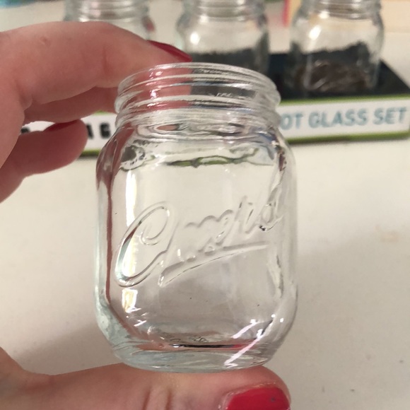 Never Used Sharper Image Mason Jar Shot Glass Set - Picture 2 of 3